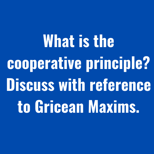 What is the cooperative principle
